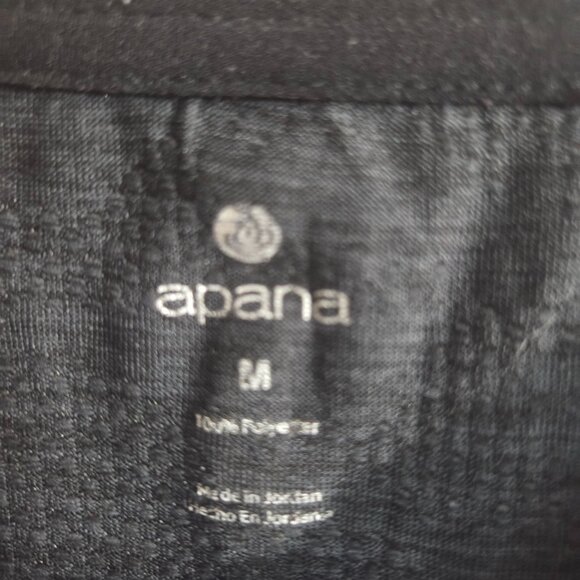 Apana Mens Black Athletic Top Black Size Medium - Picture 3 of 6